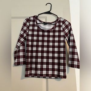 Size M, Forever 21 fitted plaid top